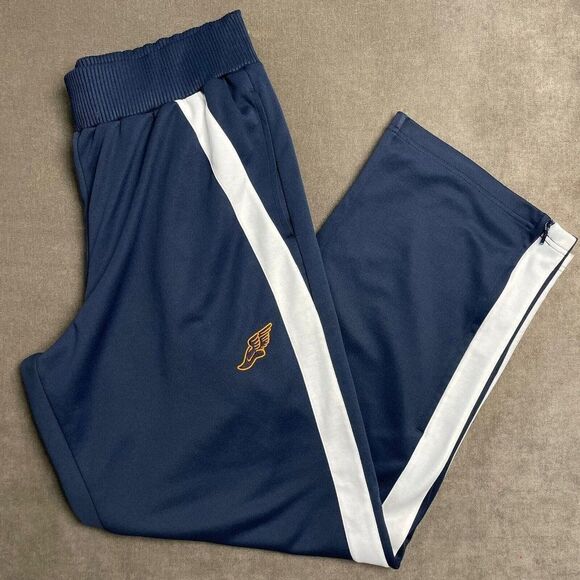 Nike Classic Running Logo Blue White Stright-Leg Sweatpants Men's Size L - Picture 1 of 8